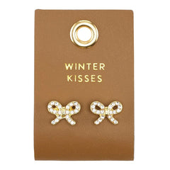 Holiday Stud Love Earrings - Winter Kisses