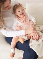 Bandana Bib Set - Flower + Pink - Set of 2