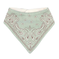 Bandana Bib Set - Brown + Green - Set of 2