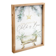 O Holy Night Framed Art - For Unto Us