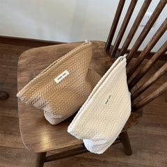 Solid Color Makeup Bag: Coffee
