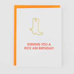 Wishing You A Kick Ass Birthday - Paper Clip Card