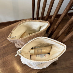 Solid Color Makeup Bag: Coffee