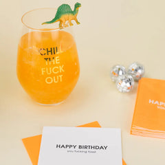 Happy Birthday You Fucking Fossil Letterpress Card