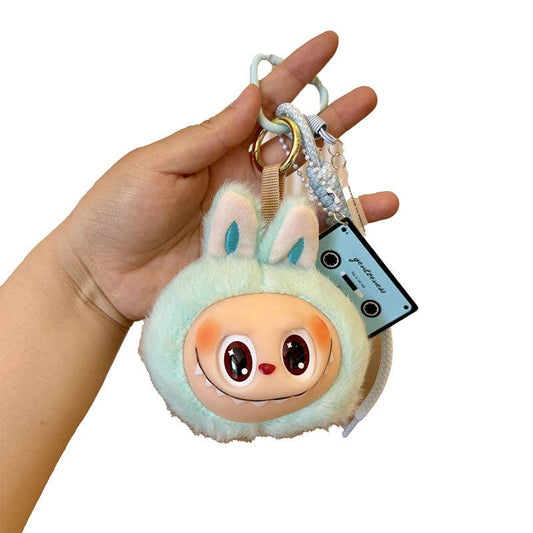 Lalububu Plush Keychain Cute Bag & Car Key Accessory: Light Blue