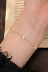 18K Stainless Steel Flower Bracelet | Gold