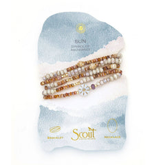 Ceramic Bead Wrap Bracelet/Necklace - Abundance/Sun