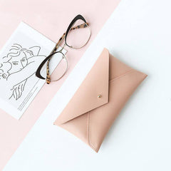 Minimalist Portable Solid Color Eyeglasses Case DP25B926: Apricot