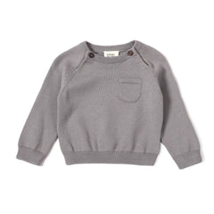 Milan Raglan Sweater Knit Baby Pullover (Organic Cotton): Cream / 18 - 24 Month
