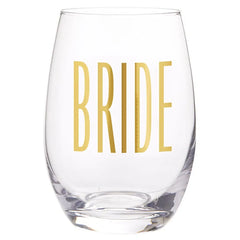 Stemless Wine Glass - Bride