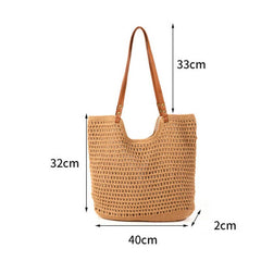Woven Shoulder Bag: Beige