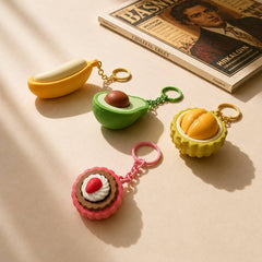 3D Fruit Tart Fidget Keychains | 40KC184: Banana
