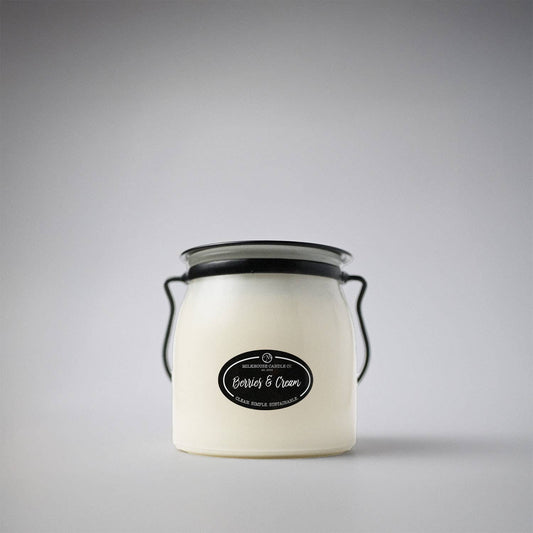 16 oz Butter Jar Candle: Berries & Cream