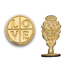 Florentine Brass Wax Seal Stampers: Heart Shape