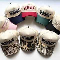 MOMMIN Embroidered Trucker Hat - Vintage Style | Pink