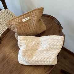 Solid Color Makeup Bag: Coffee