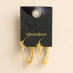 Refined Icon Earring - Hummingbird Hoop/Gold