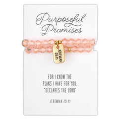 Glass Bead Tagged Bracelet - Gold Plated