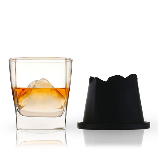 Glacier Rocks® Mountain Ice Mold & Crystal Whiskey Glass Set