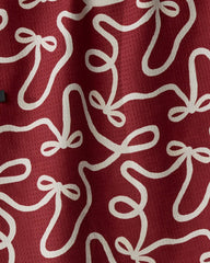 Holiday Bows Luxe Kitchen Towel - Holiday 2026: Pomegranate