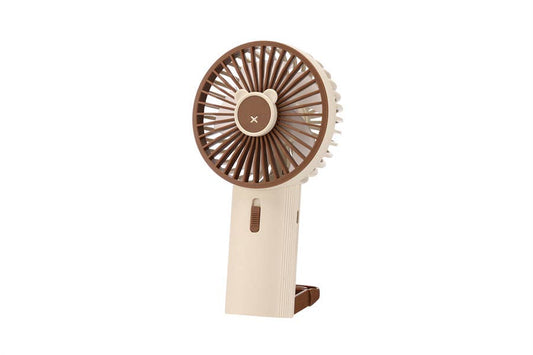 Small Trendy Two Toned  Handheld Personal Fan: Bronze