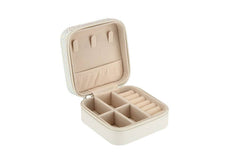 Rhinestone Multi Compartment Jewelry Box: Red