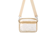 Clear Crossbody Fashion Handbag : Black