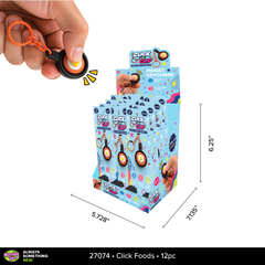Click N' Clip Foods Fidget Clicker Keychain