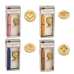Florentine Brass Stamp Wax Seal Kits: Compass
