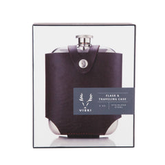 Stainless Steel Flask with Traveling Case
