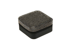 Rhinestone Multi Compartment Jewelry Box: Pink