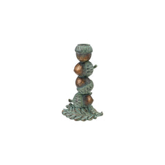 Resin Stacked Acorns Taper Holder