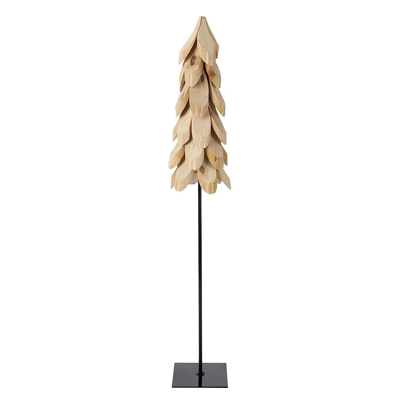 Wood Tree on Iron Stand - Natural - Medium