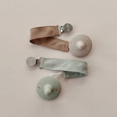 Ali+Oli Pacifier Clips Set of 3 – Linen Forest Tones