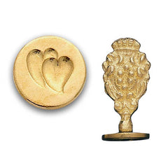 Florentine Brass Wax Seal Stampers: Heart Shape