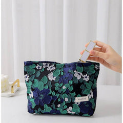 Colorful Embroidered Cosmetic Bag/ Large