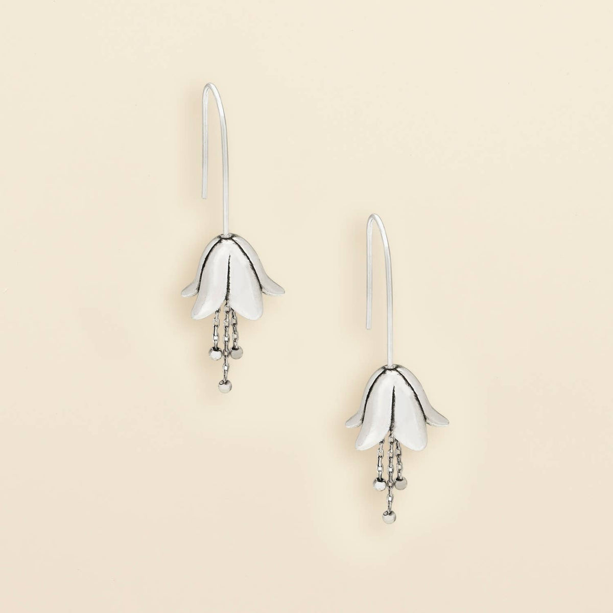 Refined Icon Earring - Lily Drop Earring/Silver