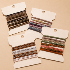 Boho Multi-Style Hair Tie Bracelet Set | Pastel Ivory