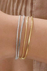 18K Stainless Steel Layered Bracelet | Silver