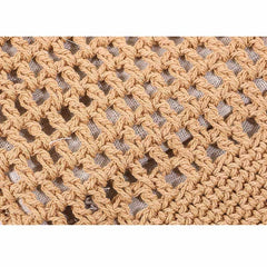 Woven Shoulder Bag: Beige
