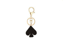 Rhinestone Club Themed Key Chain: Black