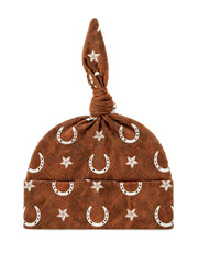 Knot Beanie, Rusty Horseshoe: 0 - 3 mo.