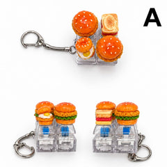 Mini Fast Food Fidget Keyring Bag Charm | 40KC206: B