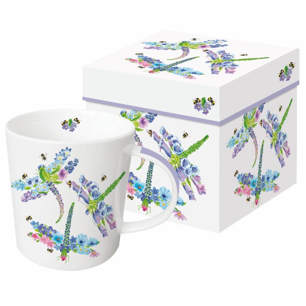 MUG IN GIFT BOX-DRAGONFLY FLEURETTES