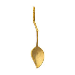 1/2"L Brass Leaf Shaped Spoon with Twig Shaped Handle