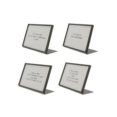Metal & Glass Frame with Easel & Saying, Gunmetal Finish, 4 Styles (Holds 4" x 6" Photo)