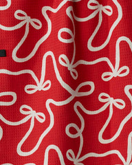 Holiday Bows Luxe Kitchen Towel - Holiday 2026: Pomegranate