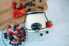 16 oz Butter Jar Candle: Berries & Cream