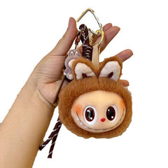 Lalububu Plush Keychain Cute Bag & Car Key Accessory: Pink