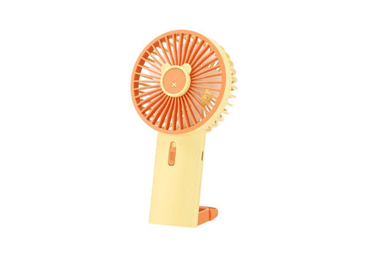 Small Trendy Two Toned  Handheld Personal Fan: Green